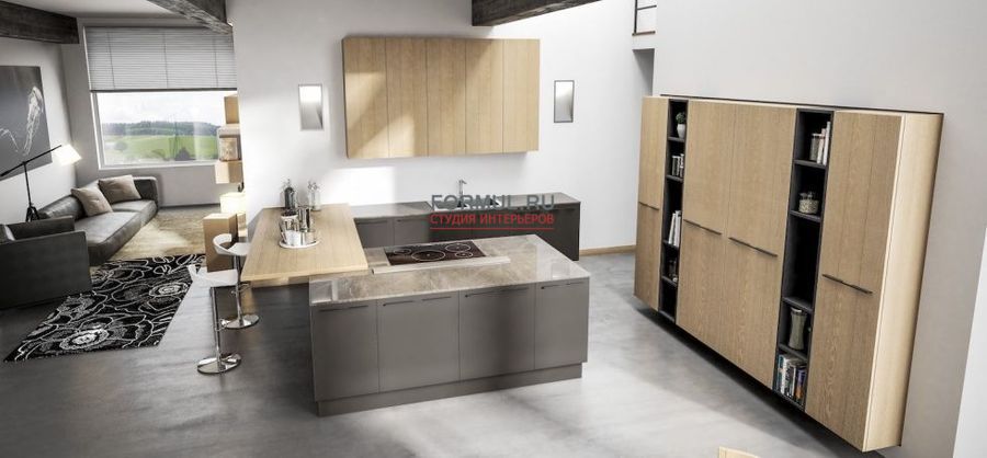 Кухня Berloni Plan rovere NATURAL